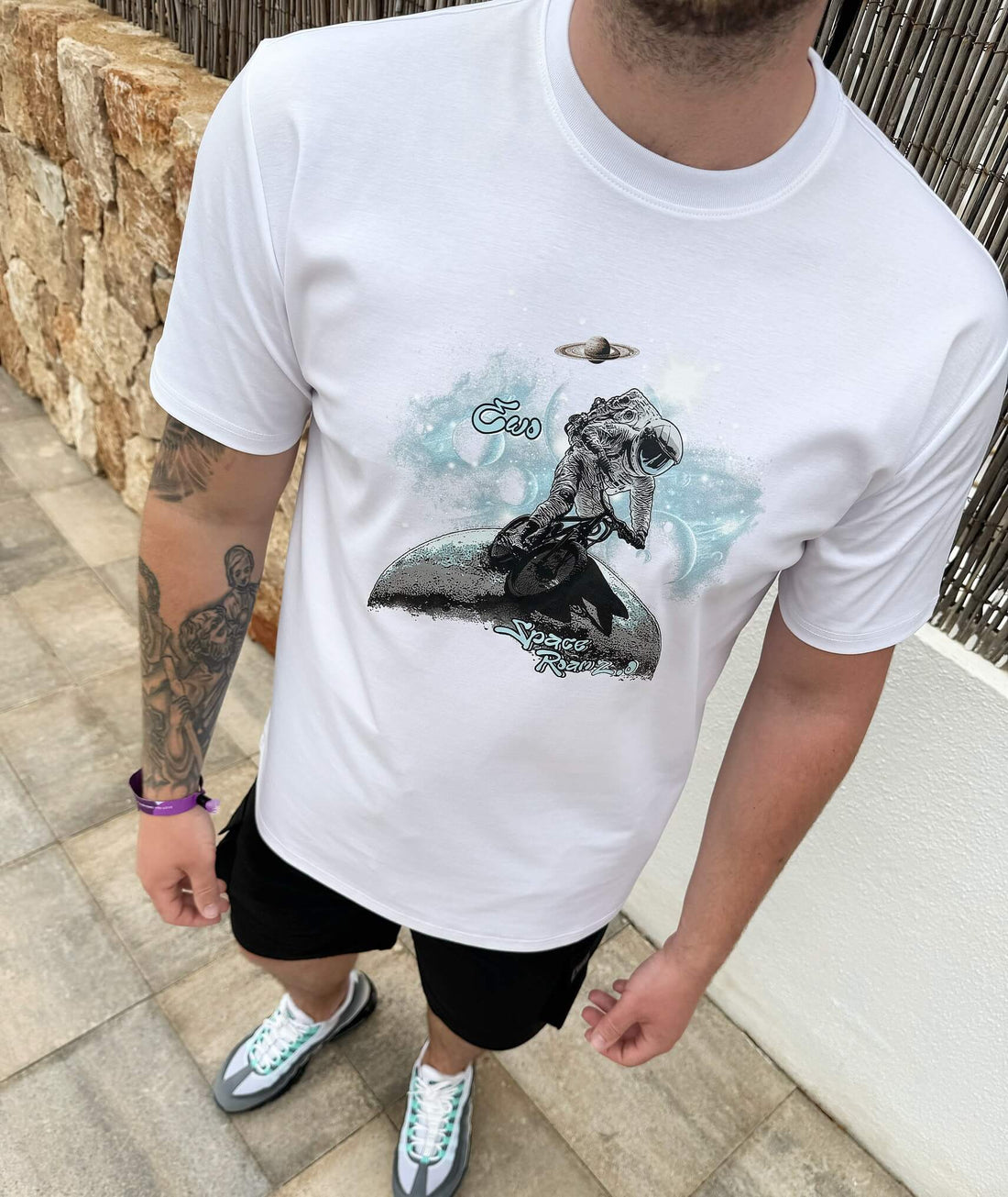 Space Roam 2.0 Mercerised TShirt (White)