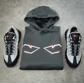 v3 Red Reflective Snake Hood (grey)