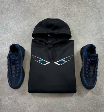 v4 Blue Reflective Hood (Black)