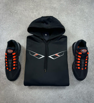 v4 Crimson Reflective Hood (Black)