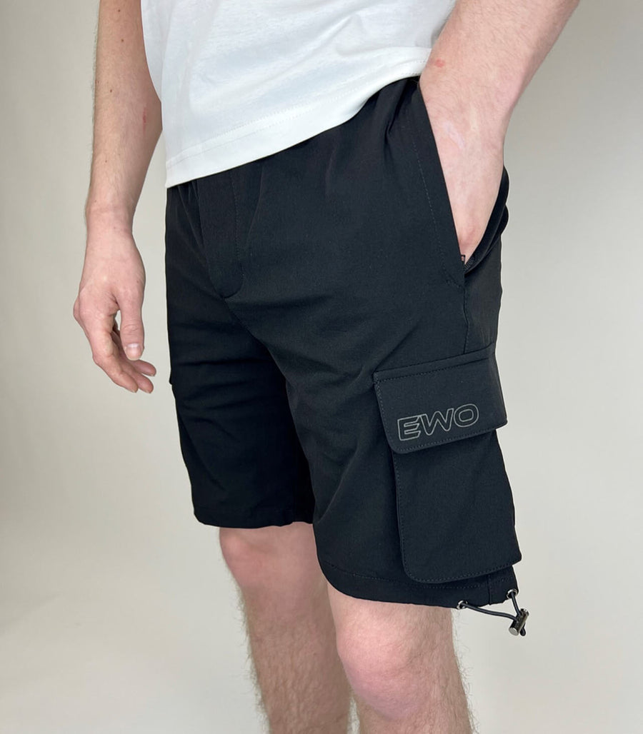 Tech Cargo Shorts (Black)