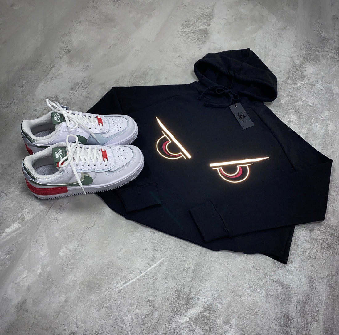 Women’s Reflective Owl Cropped FT hoodie (black)